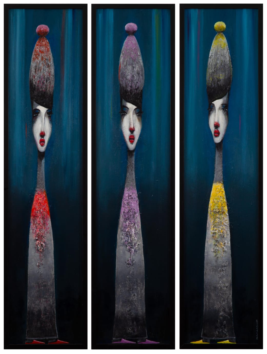 Carnival- 3 paintings